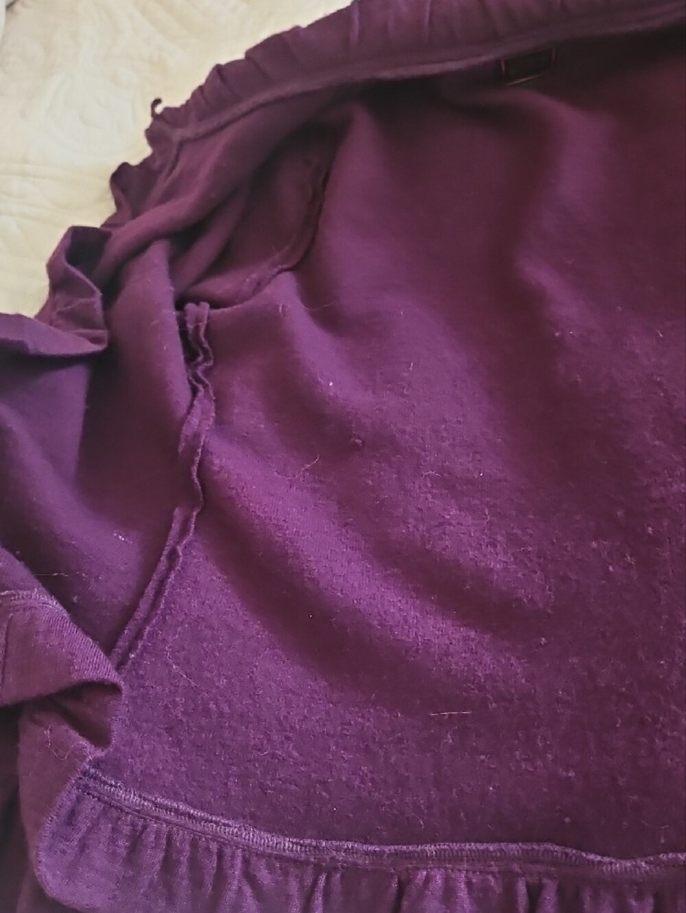 Colour Works Plum Ruffle-Trim Button Cardigan - Picture 8 of 15